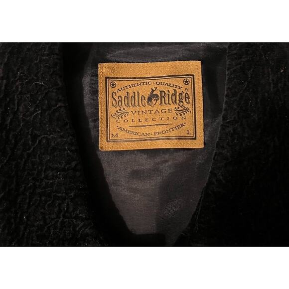 VTG Western Saddle Ridge Jacket Black USA Rodeo Cowgirl M/L - Picture 5 of 5